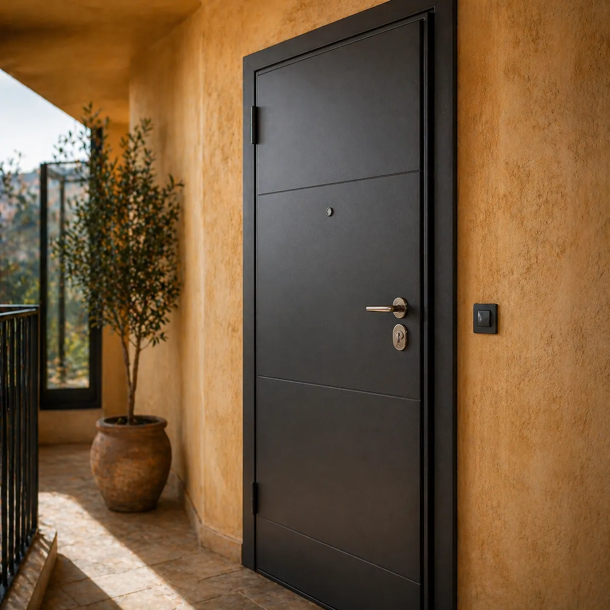 Porte blindée installée par serrurier à Nice dans un immeuble méditerranéen