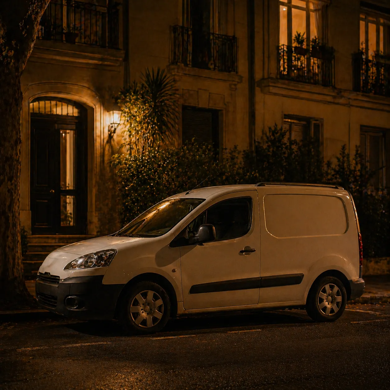 Véhicule de dépannage serrurier urgence 24/7 dans une rue de Nice